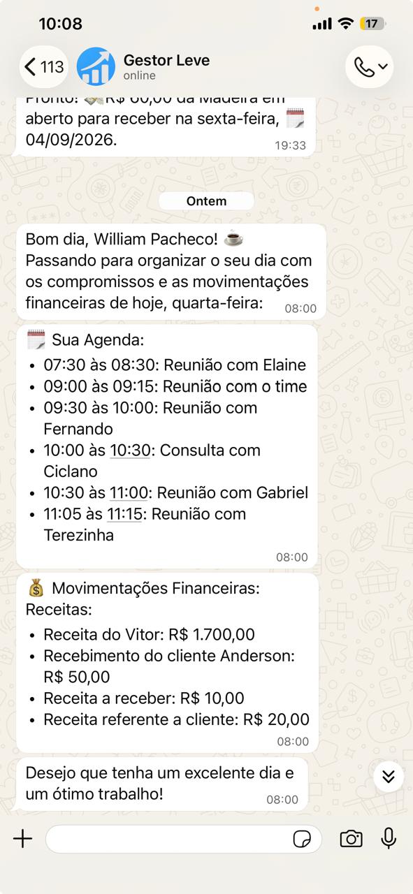 Tela de registro de nova despesa no sistema Gestor Leve